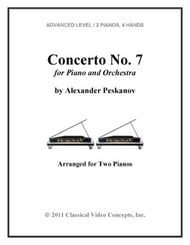 Concerto No.7 (Anniversary Concerto) for Piano and Orchestra piano sheet music cover Thumbnail